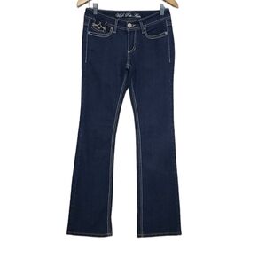 US Polo Assn  Denim Jeans Women's‎ 3/4  Blue Boot Cut Straight Leg